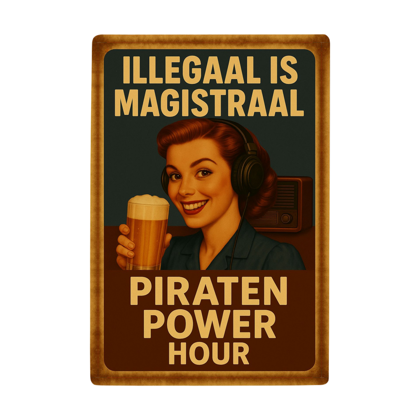 Piraten Power Hour Wandbord NIEUW!