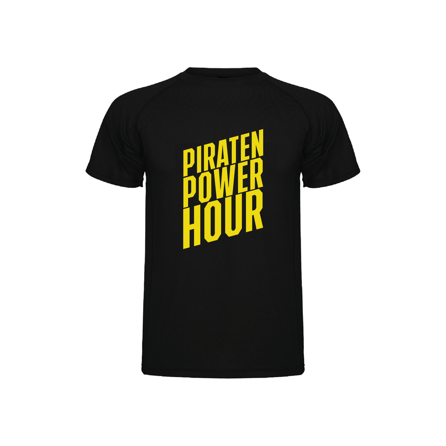 SHIRT PIRATEN POWER HOUR GEEL