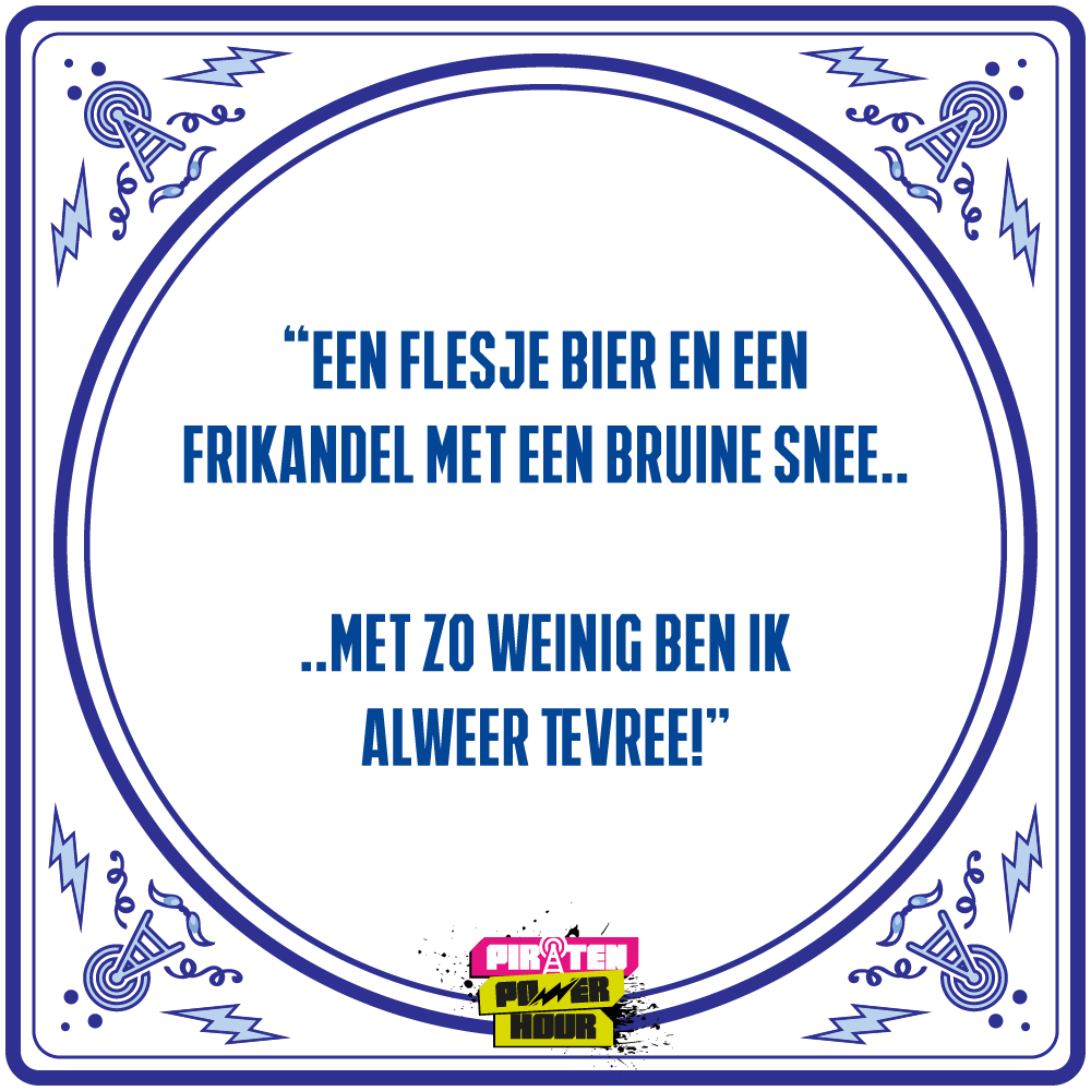 Tegeltje “Flesje bier en frikandel”