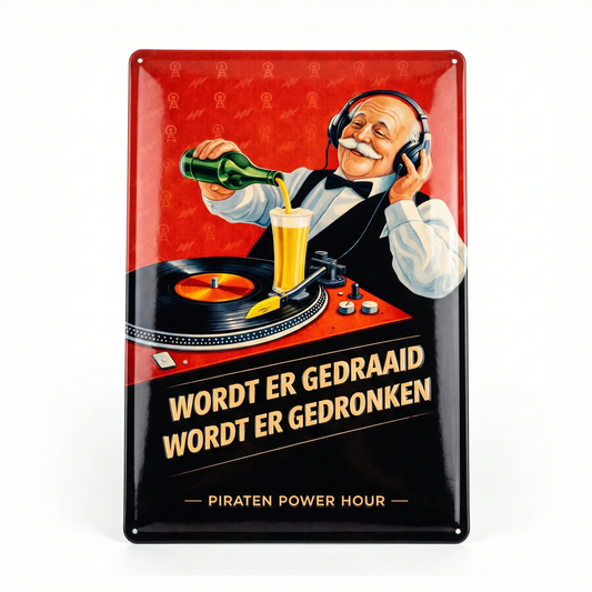 PIRATEN POWER HOUR WANDBORD “WORDT ER GEDRAAID”